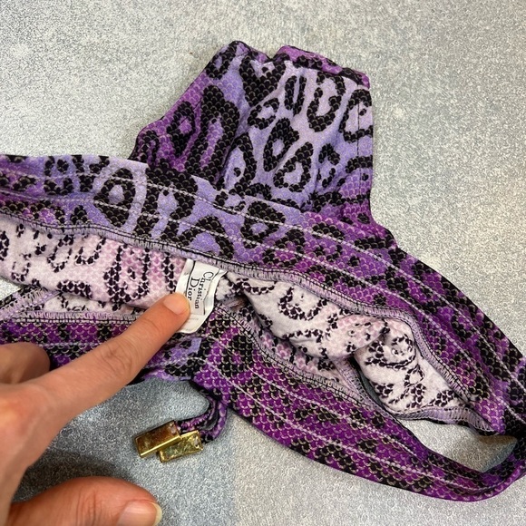 Christian Dior Bikini Set – Purple & Gold Print, Size 6 - Picture 13 of 13